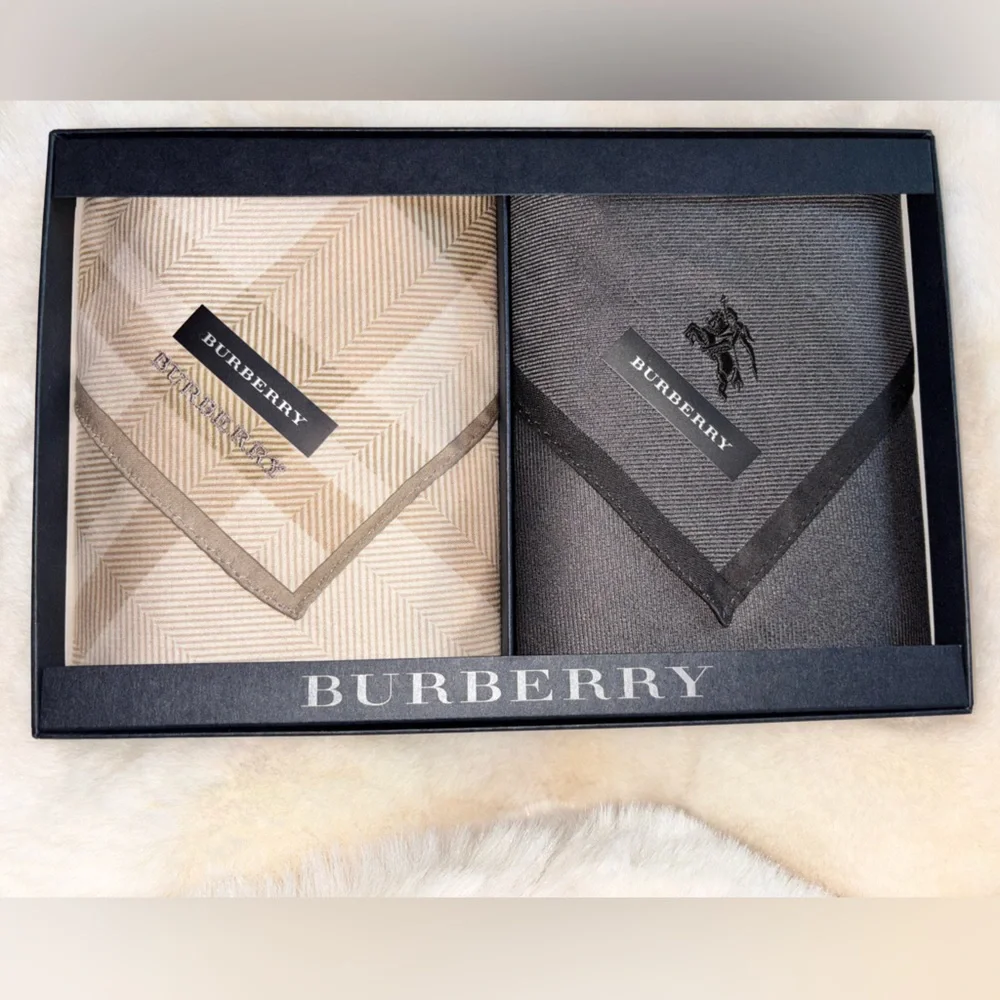 Burberry Men's Handkerchief GIFT Boxed Set - Picture 2 of 5